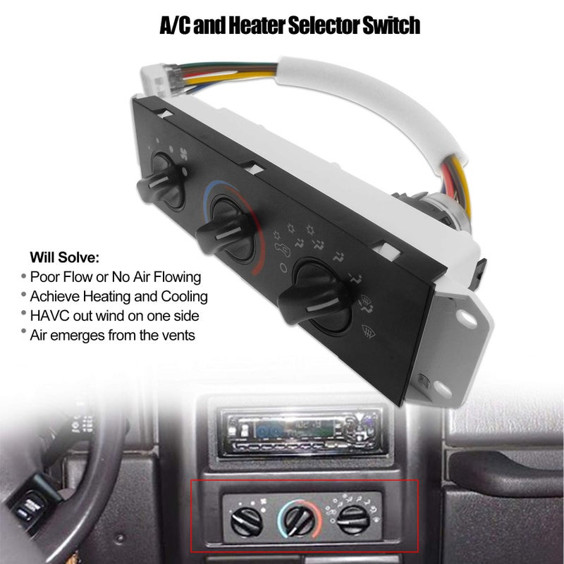 TIKSCIENCE HVAC Climate Control Panel for Jeep Wrangler TJ 1999-2004 Heater Selector Control Switch, Climate Heater Panel Air Conditioning Control Unit, HS-373 55037473AB - Image 3